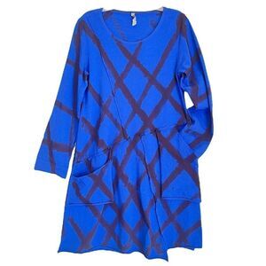 Cynthia Ashby Artsy Oversized Asymmetrical Dress Womens XS Soren Funky Lagenlook